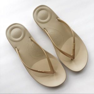New Gold FitFlop Women's iQushion Flip-Flops